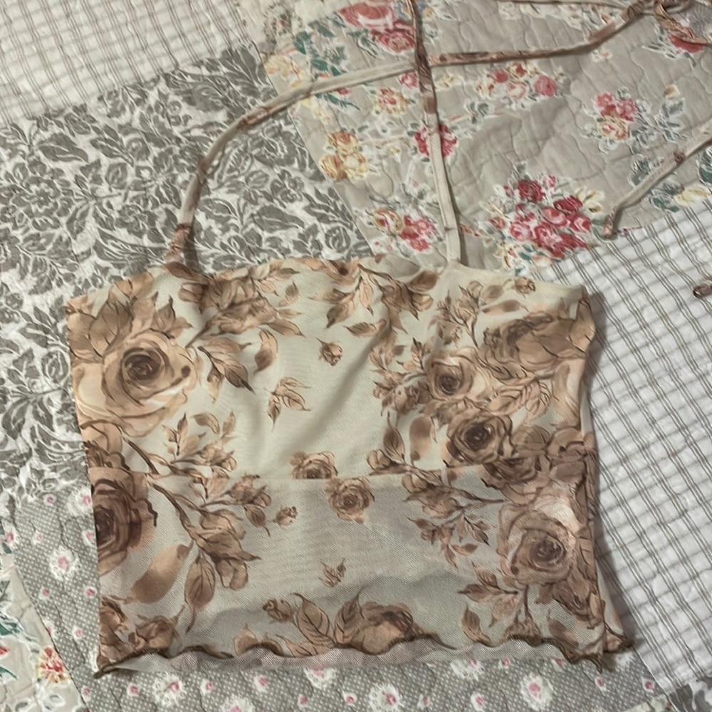 Yellow beige top